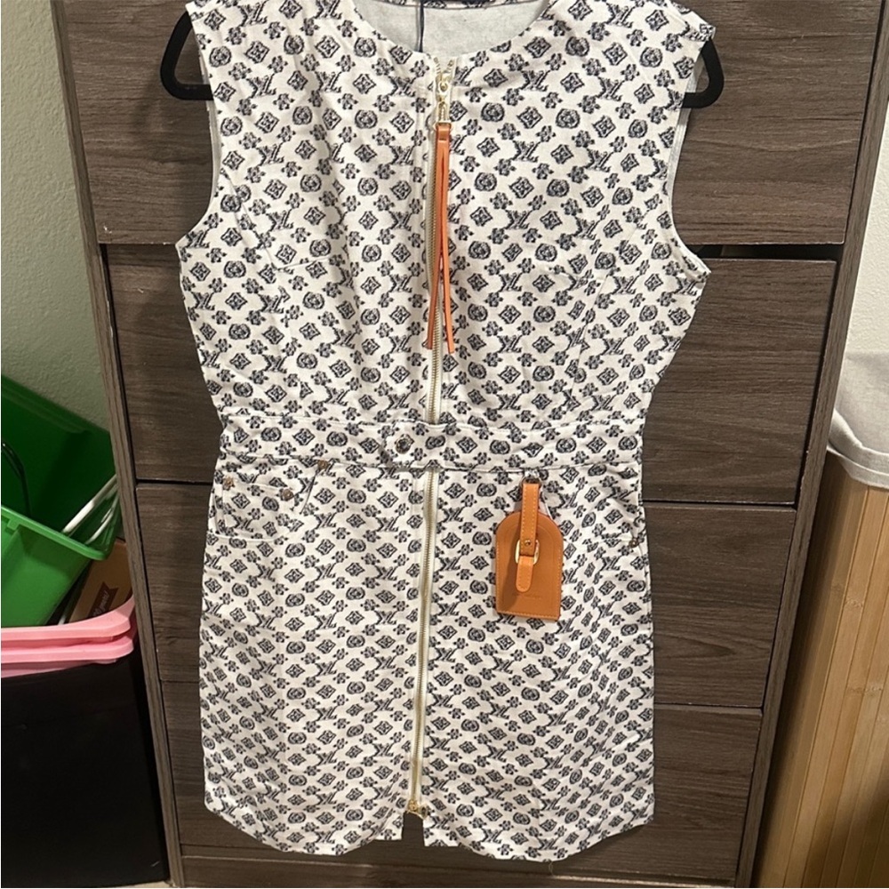 White and Black Mini Dress size L